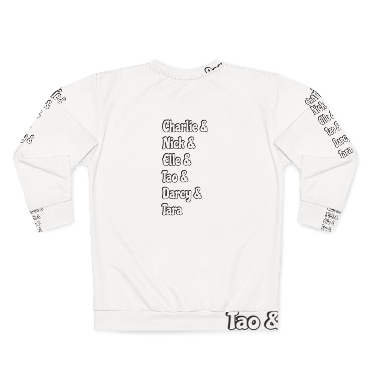 Heartstopper Character Names Sweatshirt - Back