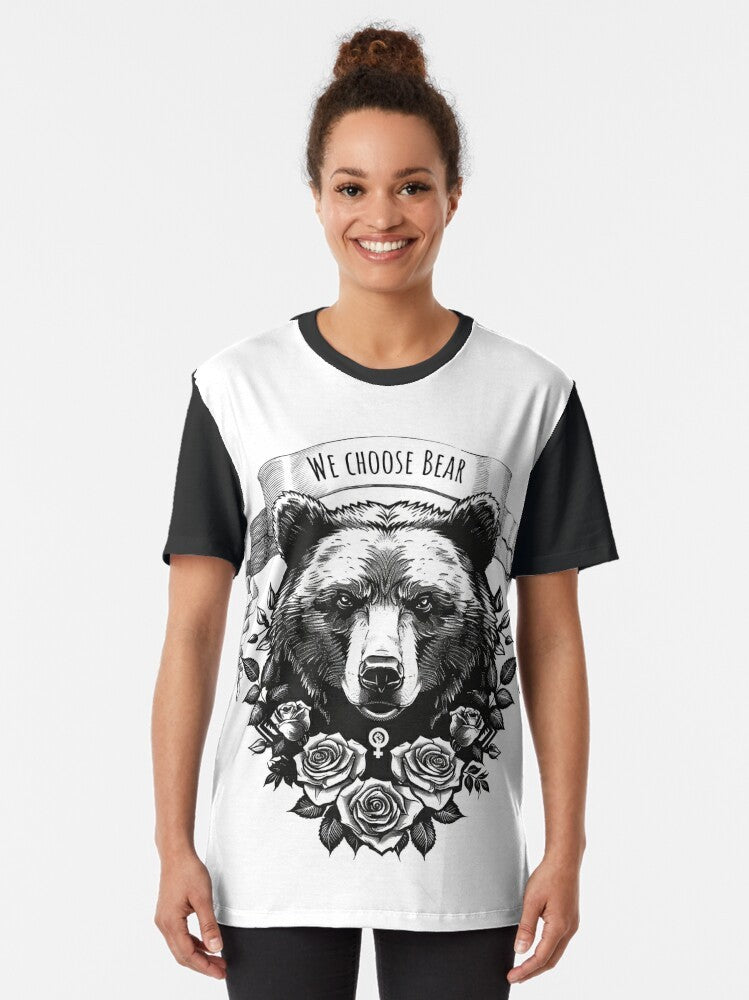 Feminist bear graphic design on a women's t-shirt - Women