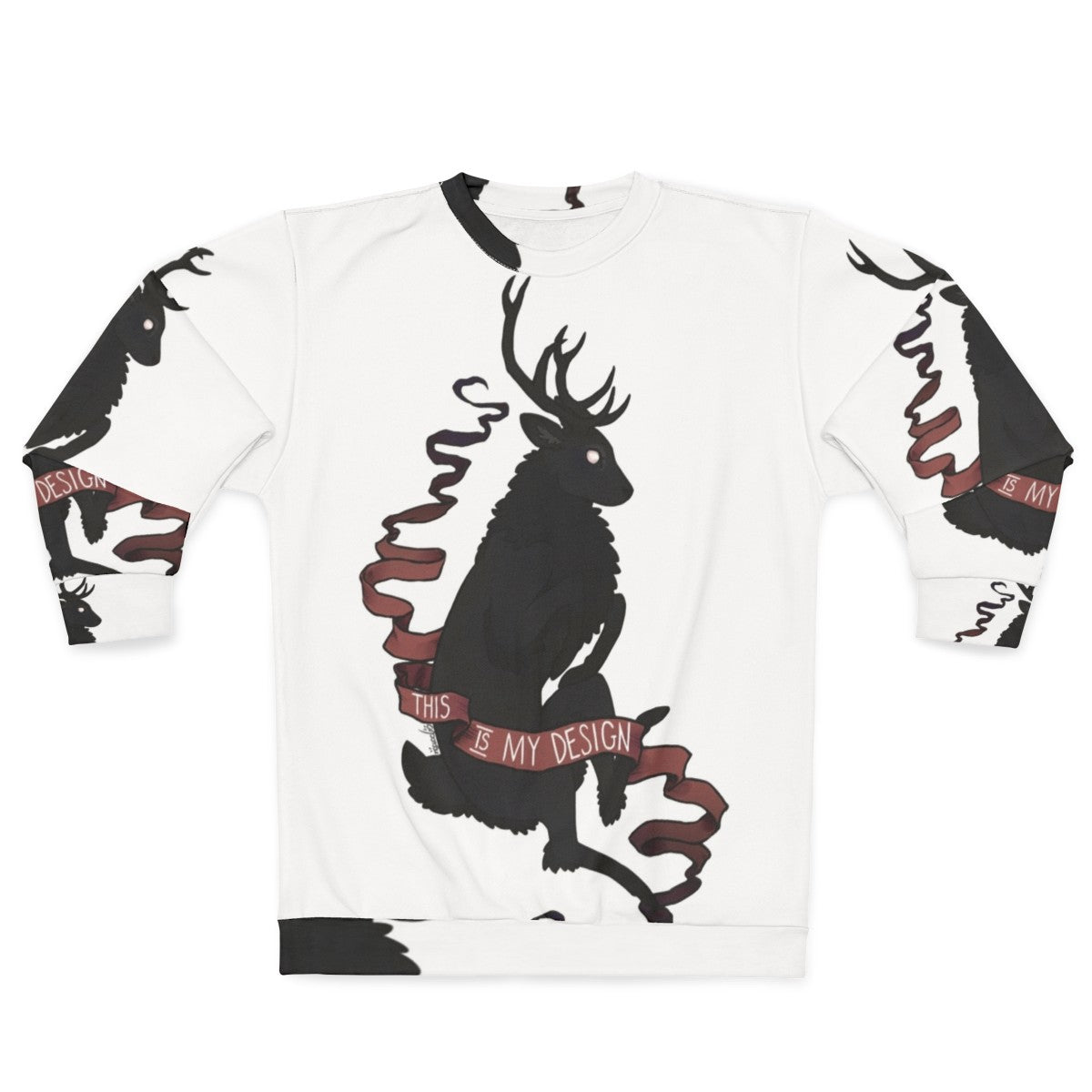 Stag design sweatshirt with "This Is My Design" text