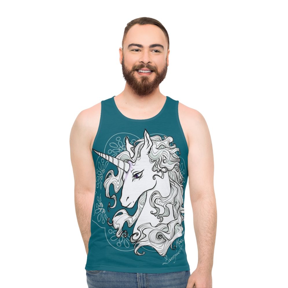 The Last Unicorn Sea Green Unisex Fantasy Tank Top - men