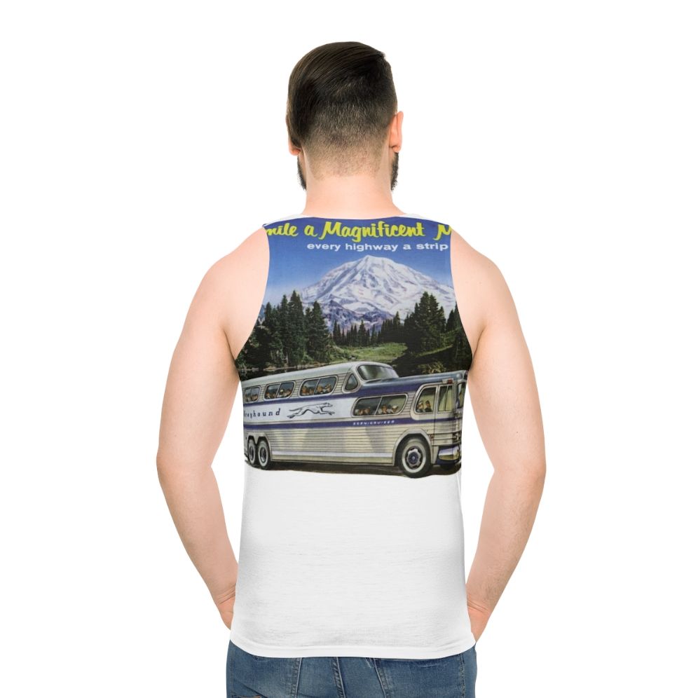 Vintage Greyhound 1950s Unisex Tank Top - men back