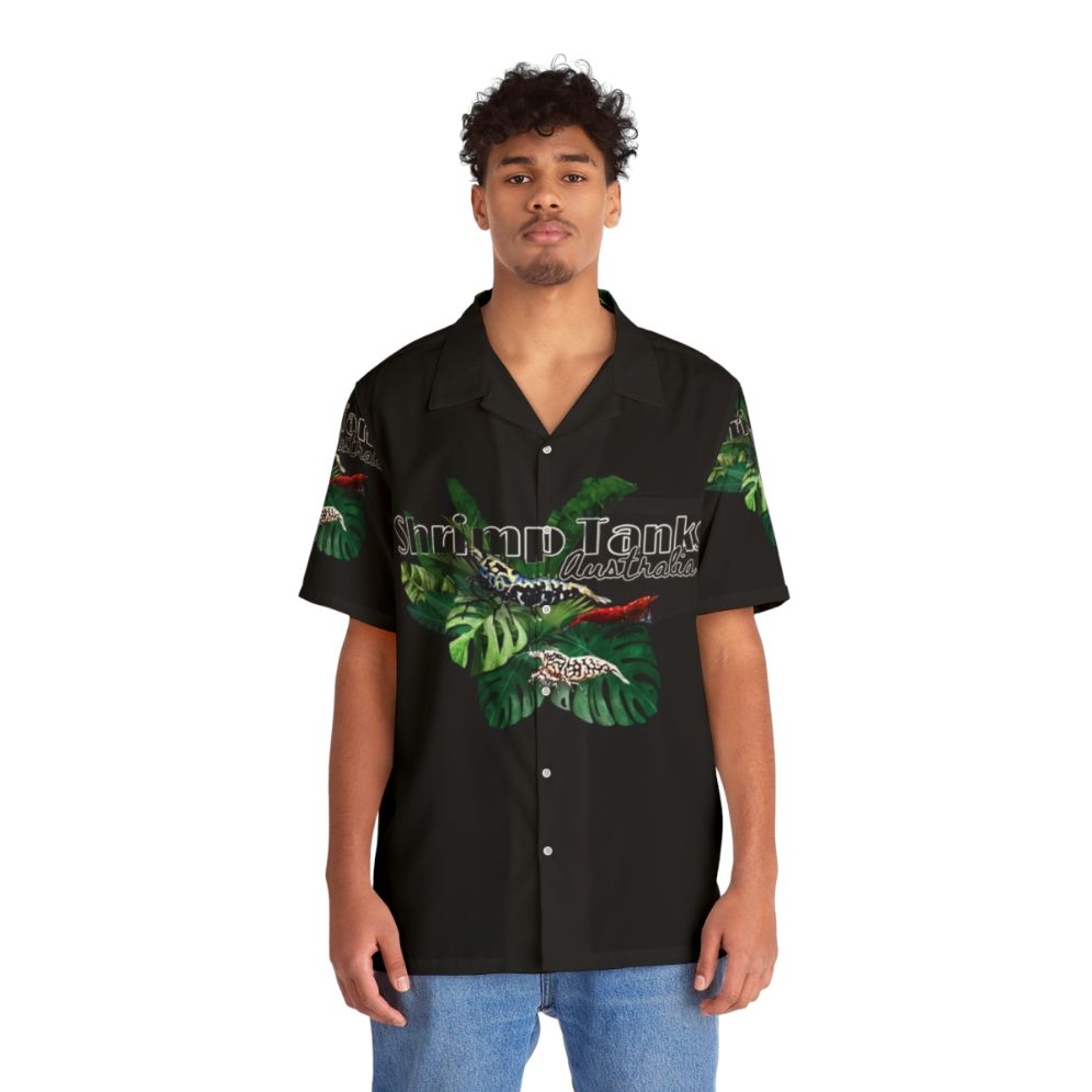 Shrimp Tanks Australia Hawaiian tropical shirt - People Front