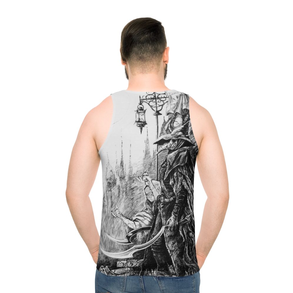 Bloodborne Eileen the Crow Unisex Tank Top - men back