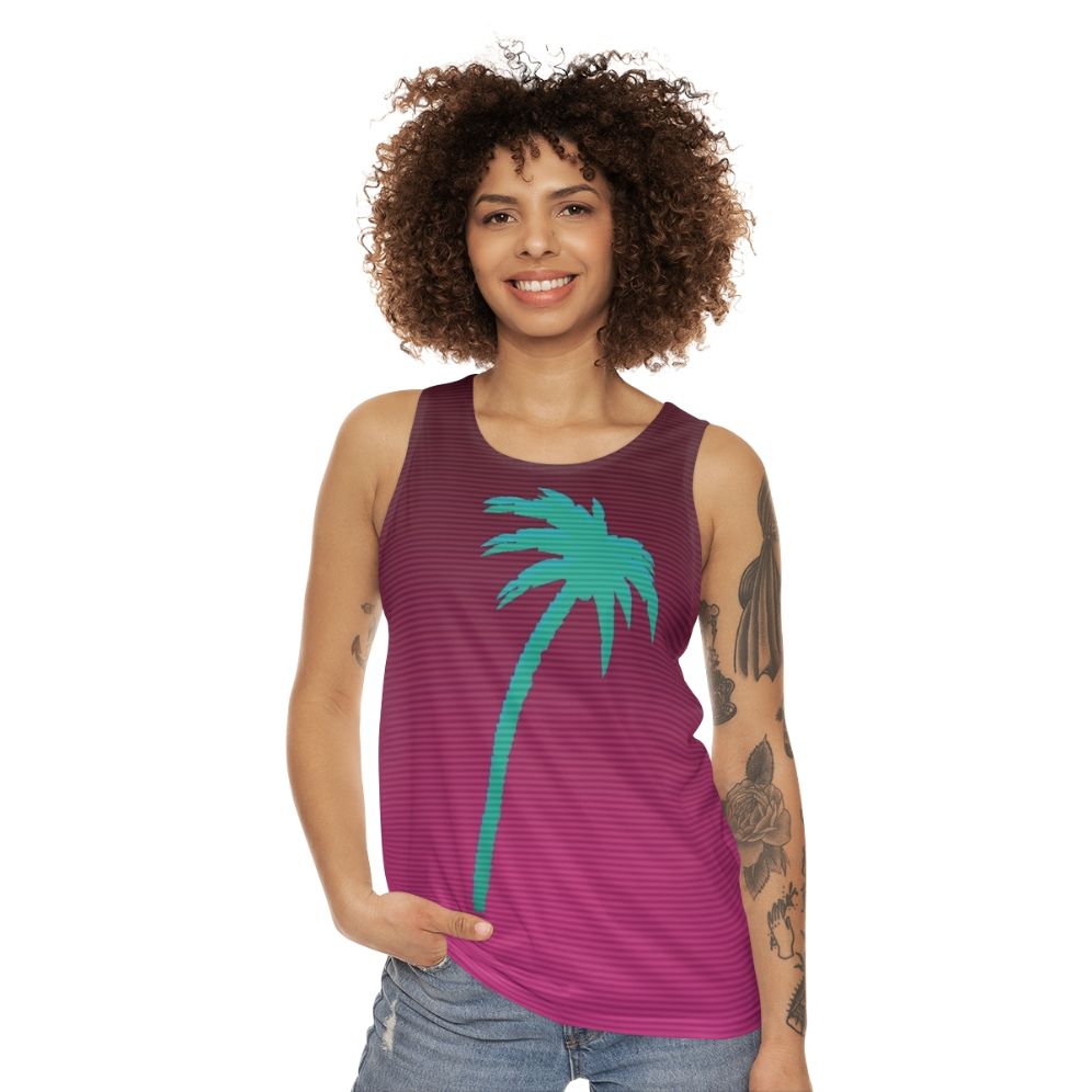 Hotline Miami Palmtree Unisex Tank Top - women