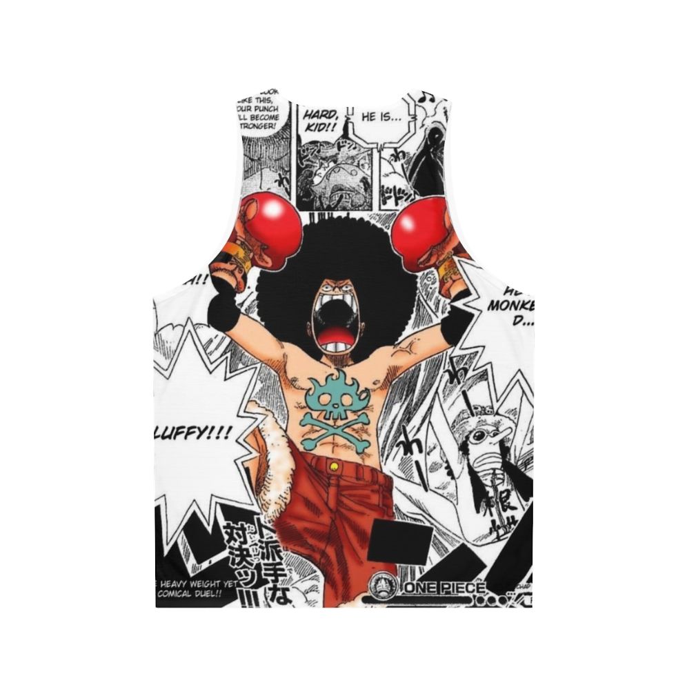 Afro Luffy Inspired Unisex Tank Top - Back