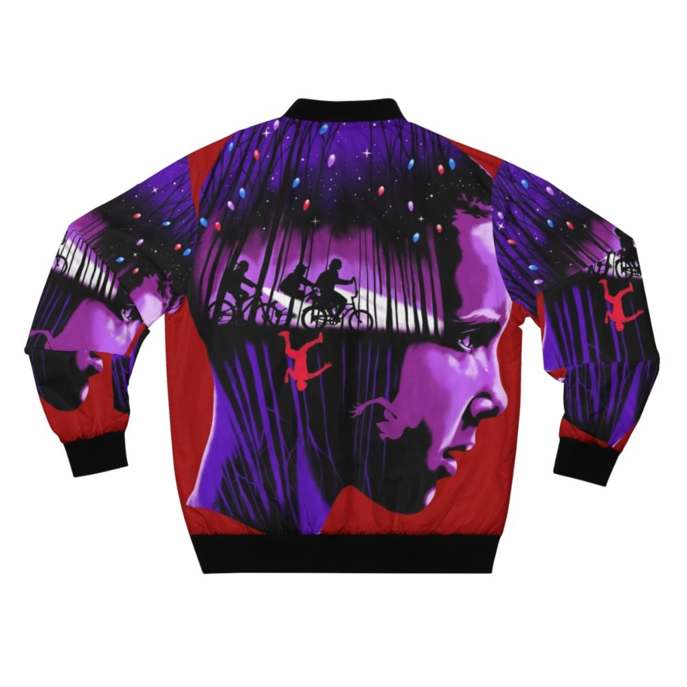 Stranger Things Eleven Bomber Jacket with the iconic Eleven design - Back