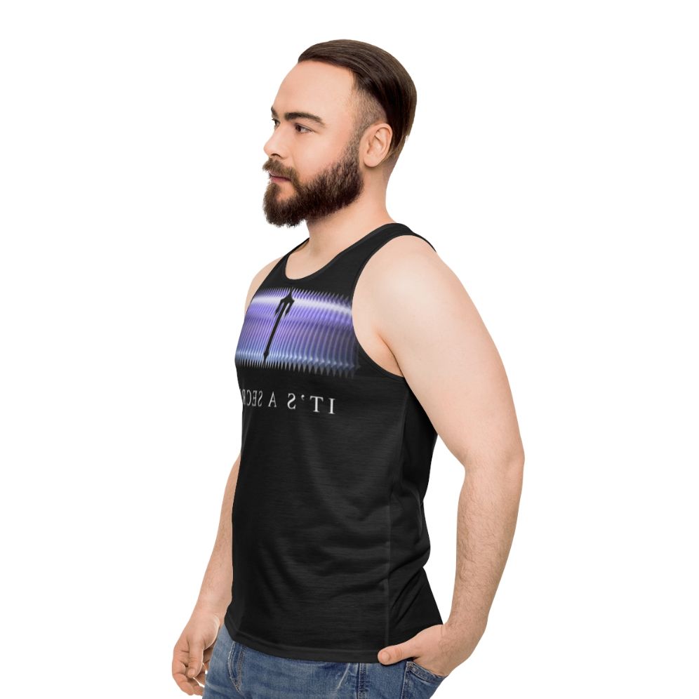 Trapstar Classic Unisex Tank Top in Black and Purple - men side