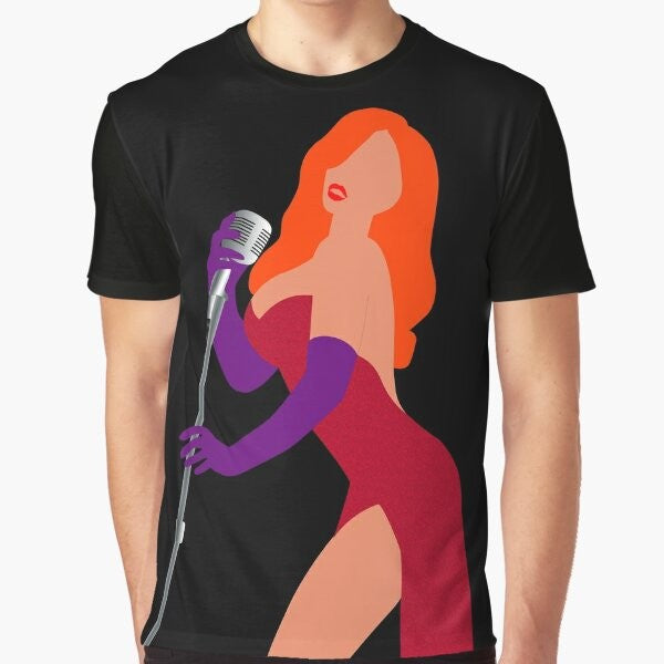 Minimalist design of Jessica Rabbit from the movie "Who Framed Roger Rabbit"