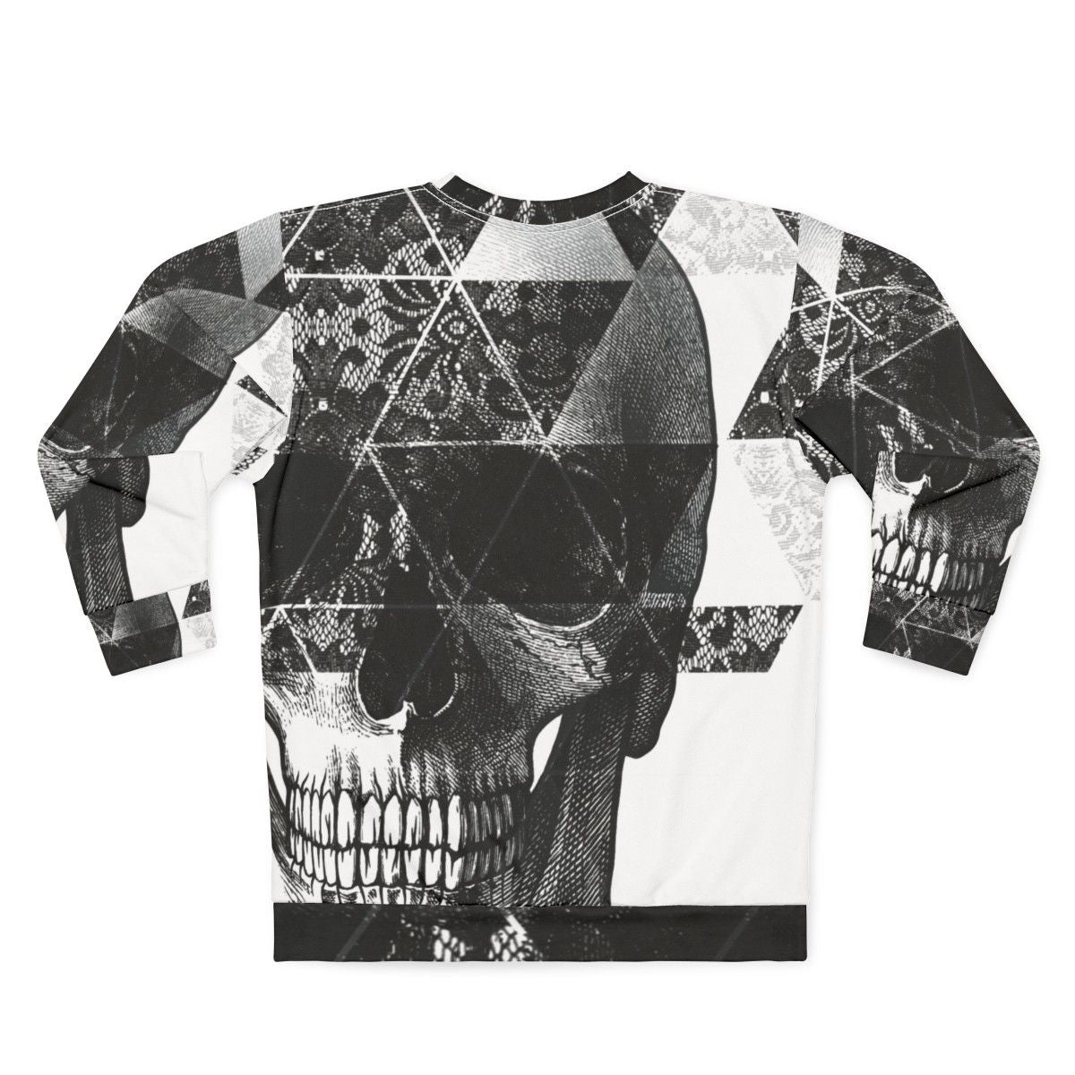 Geometric skulls dia de los muertos sweatshirt - Back