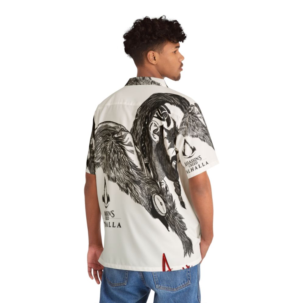 Assassin's Creed Valhalla Hawaiian Shirt - Flat lay