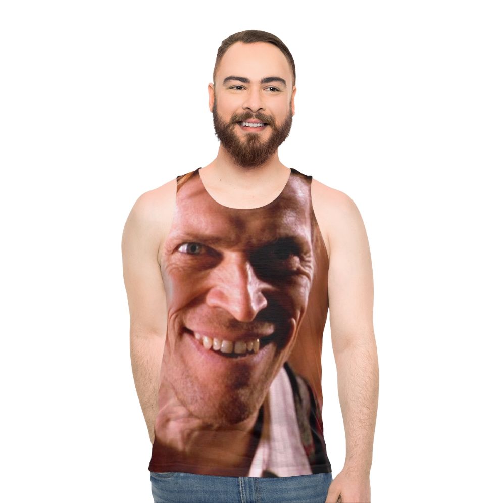 Unisex "Willem Is Happy" Tank Top featuring Willem Dafoe - men