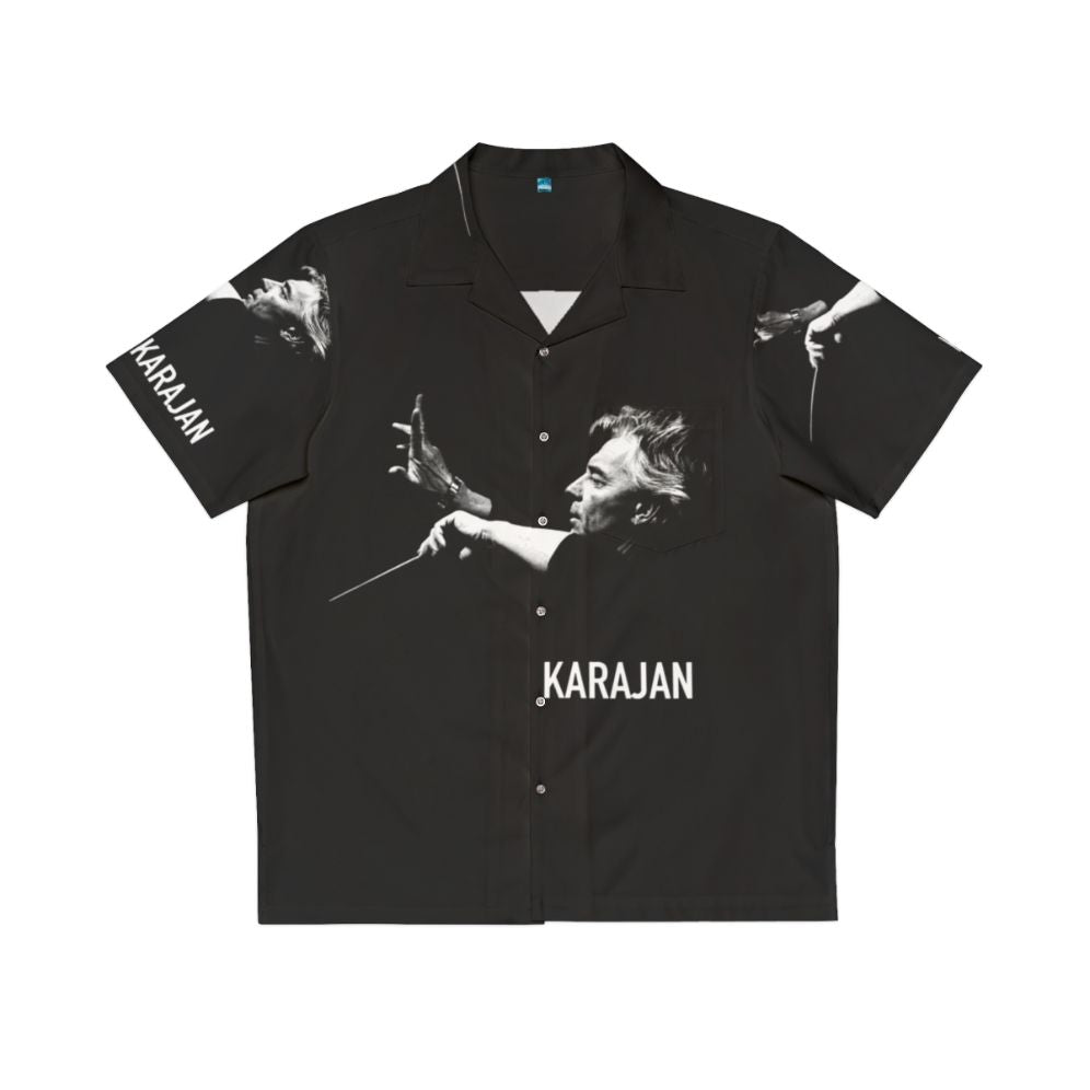 Karajan Hawaiian Shirt with Musical Instruments and Symbols