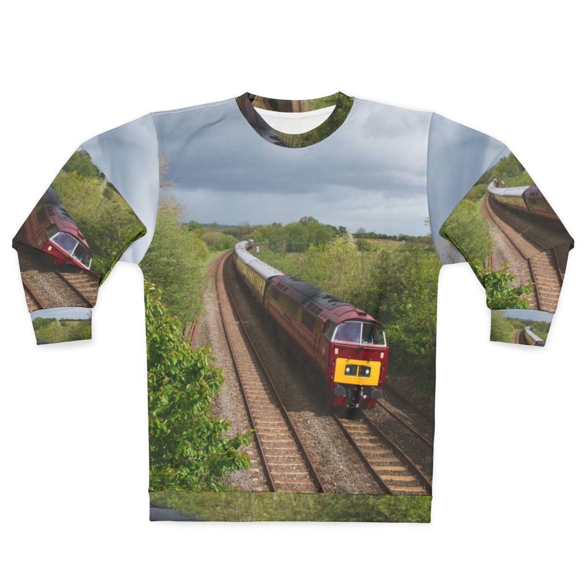 Willand Western Sweatshirt featuring British Railway diesel locomotive