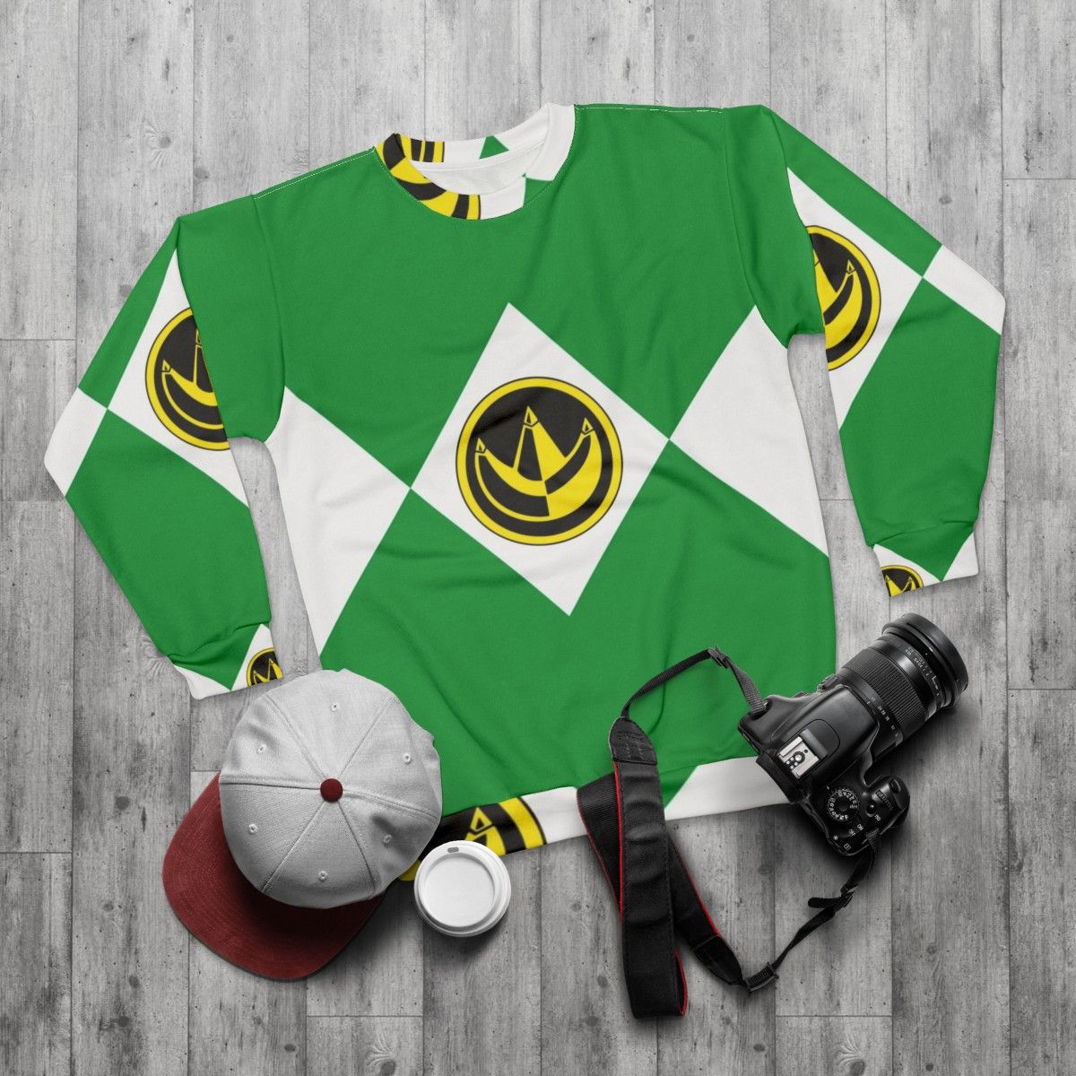 Green Ranger Power Rangers Sweatshirt - flat lay