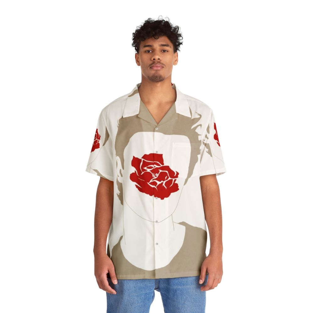 Shawn Mendes inspired floral print Hawaiian shirt - People Front