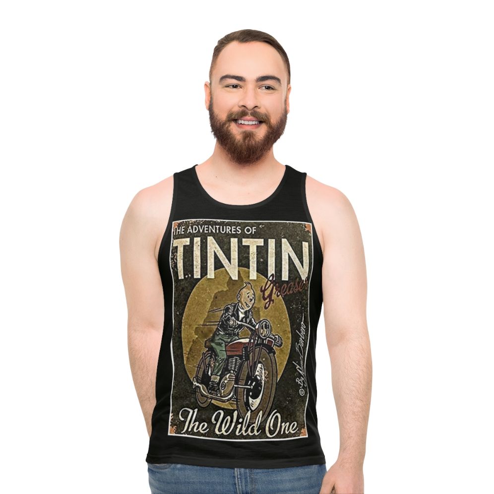 Tin Tin Unisex Graphic Tank Top - men