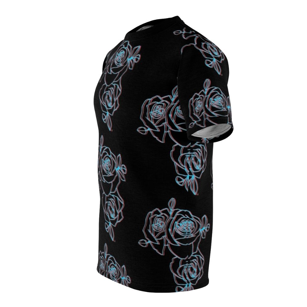 Halsey-inspired all-over-print t-shirt featuring a floral rose design - men left