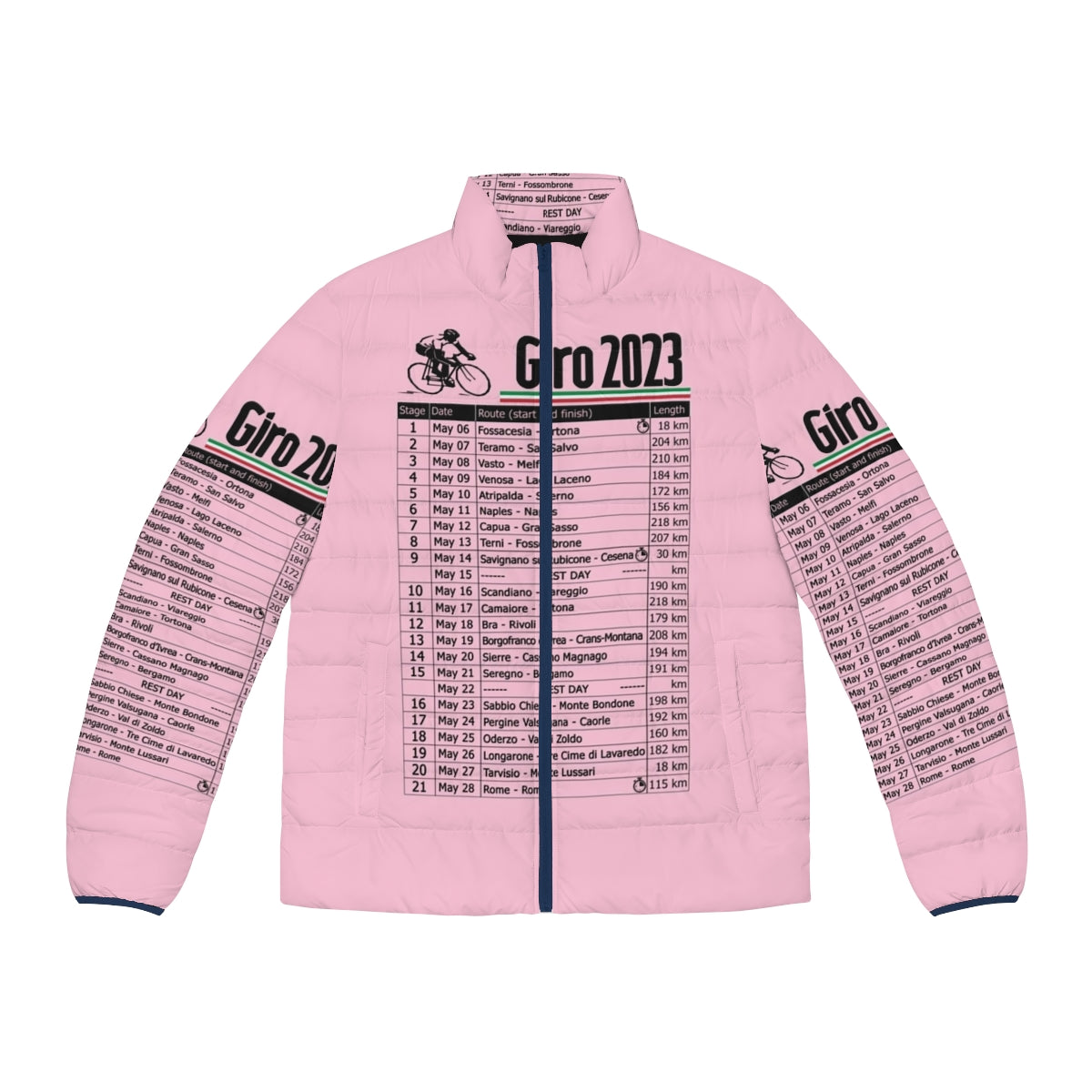 Giro d'Italia 2023 Puffer Jacket, a must-have for cycling enthusiasts