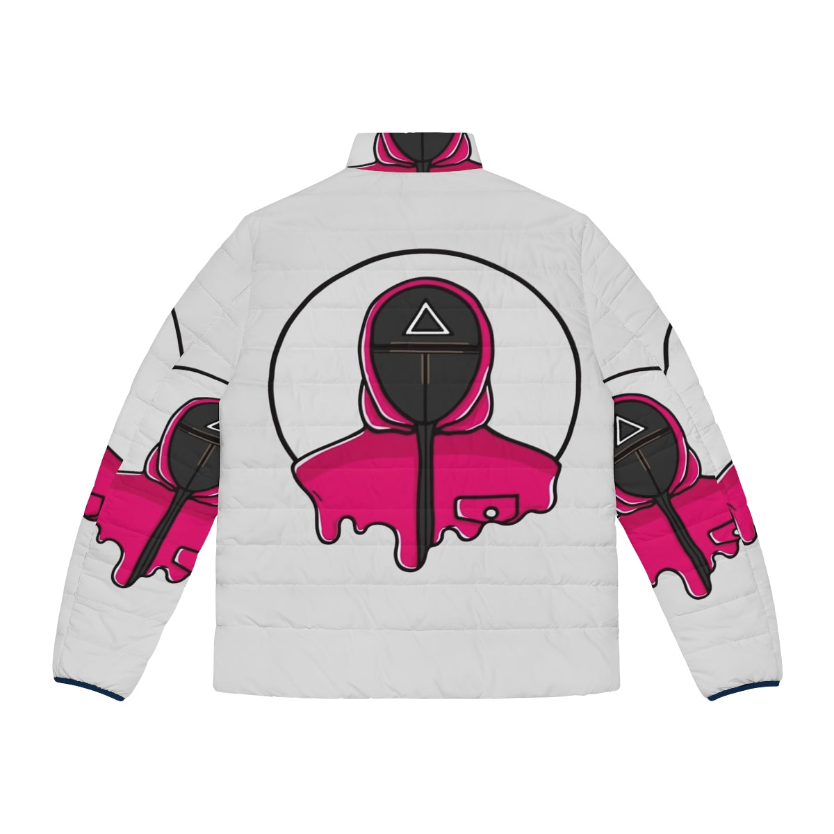 Triangle puffer jacket inspired by the Squid Game Netflix series - Back