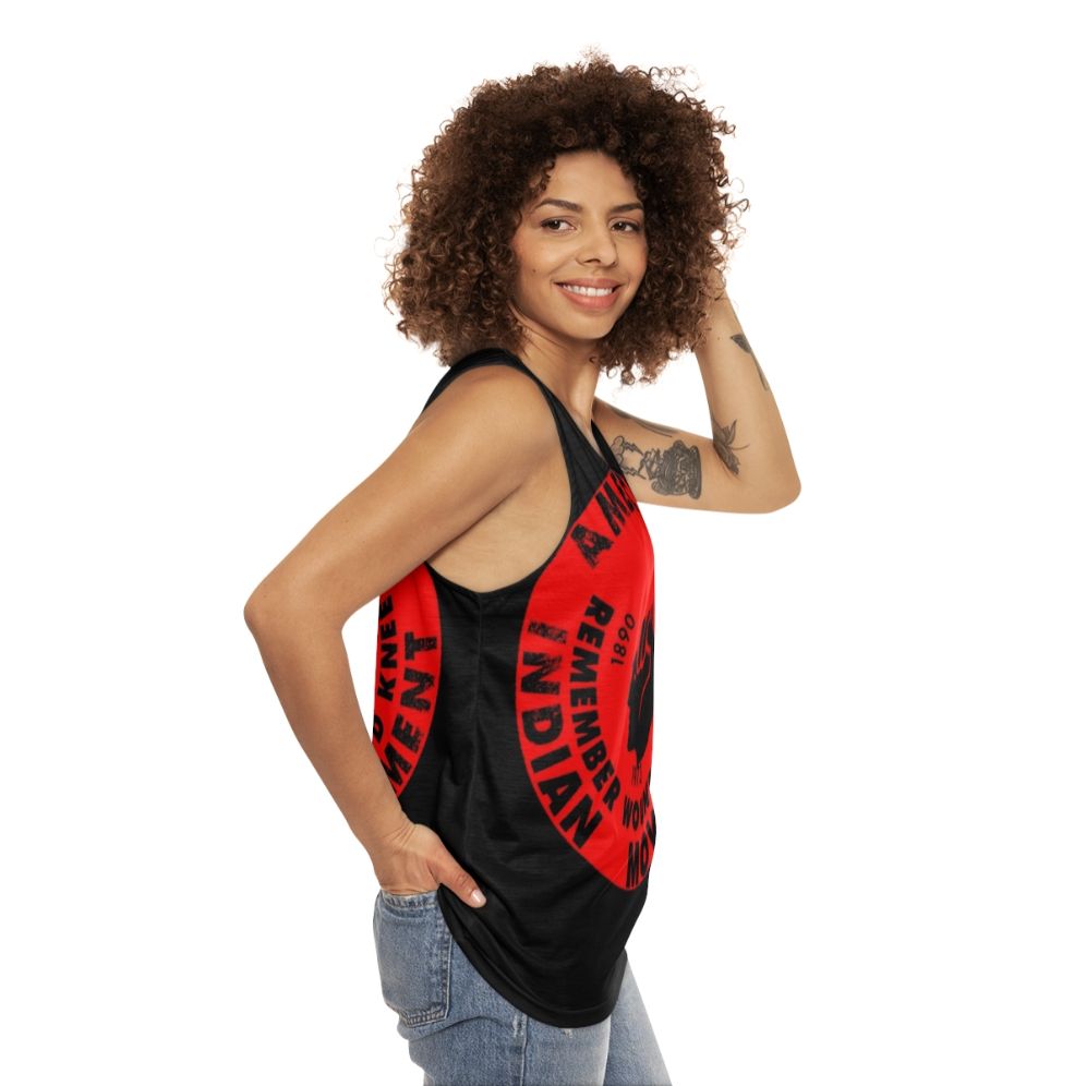 Unisex American Indian Movement Tank Top - women side