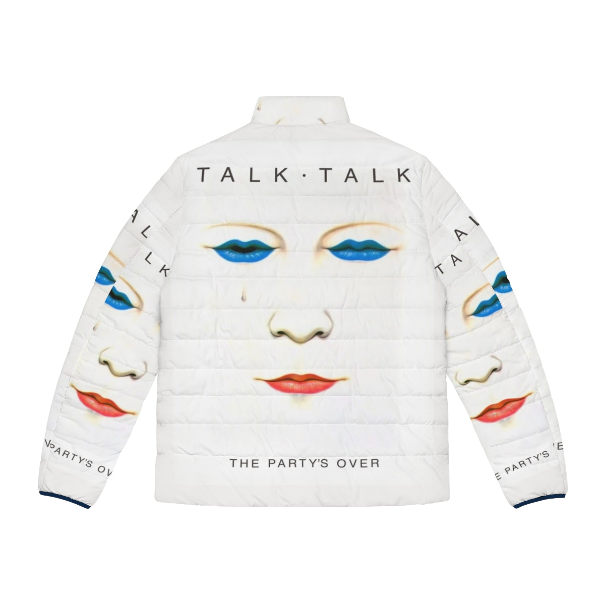 Talk Talk The Party's Over No Outline Puffer Jacket featuring 80s new wave music style - Back