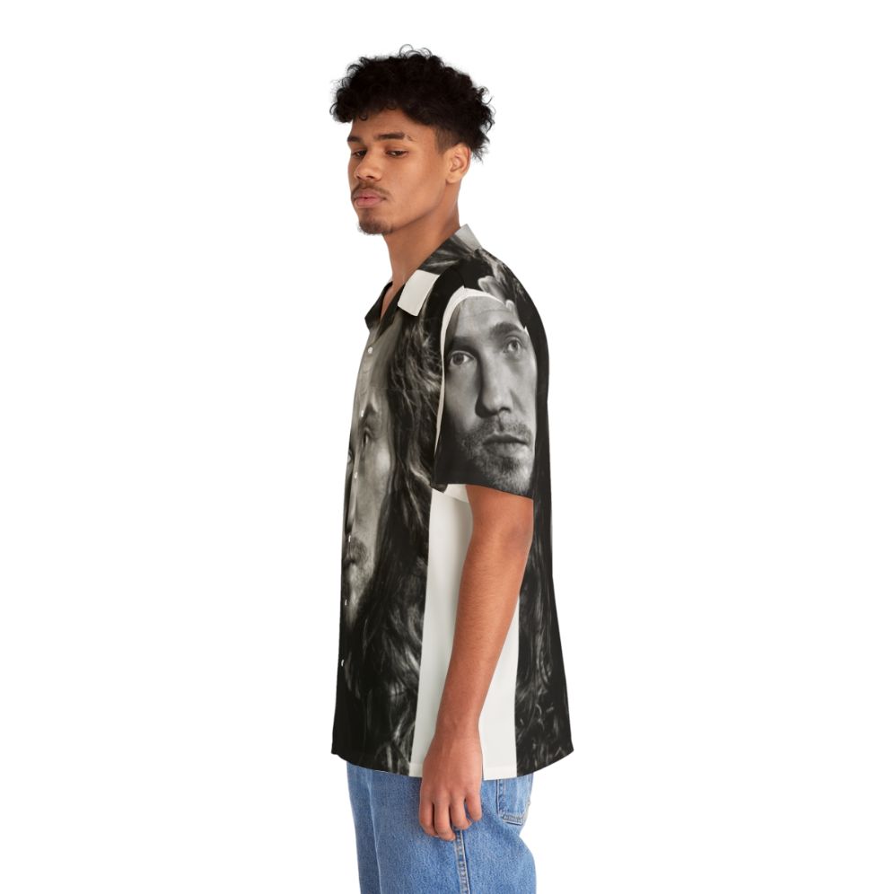 Julien Dor Black and White Portrait Hawaiian Shirt - People Left