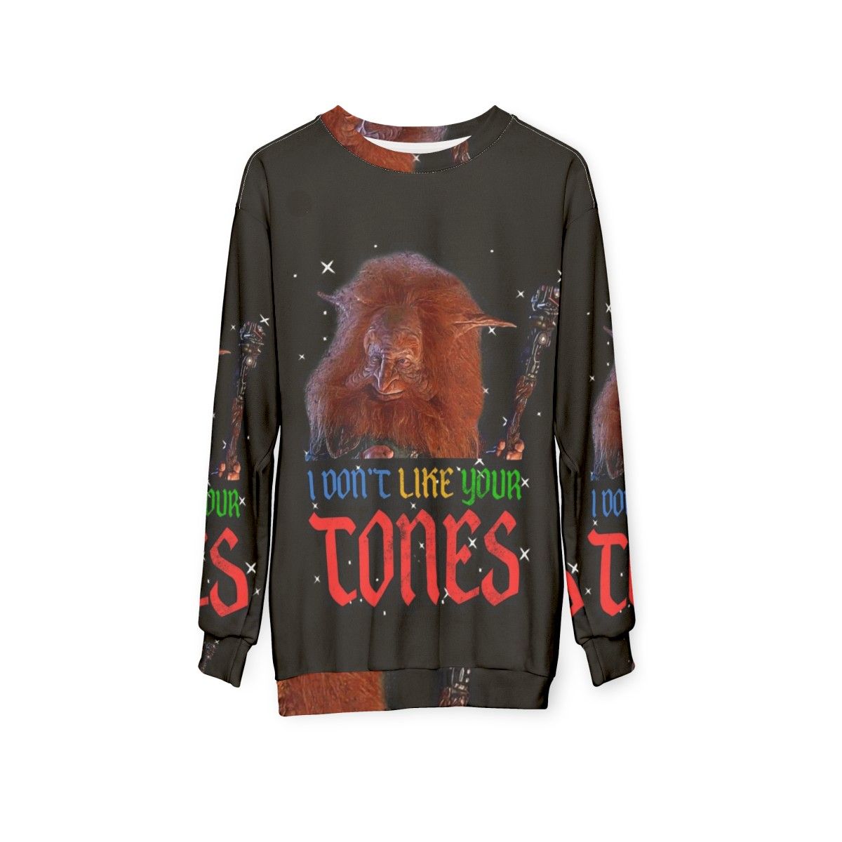 1980s "I Don't Like Your Tones" Sweatshirt - hanging