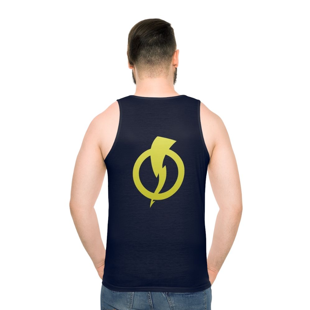 Static Shock Unisex Comic Book Hero Tank Top - men back