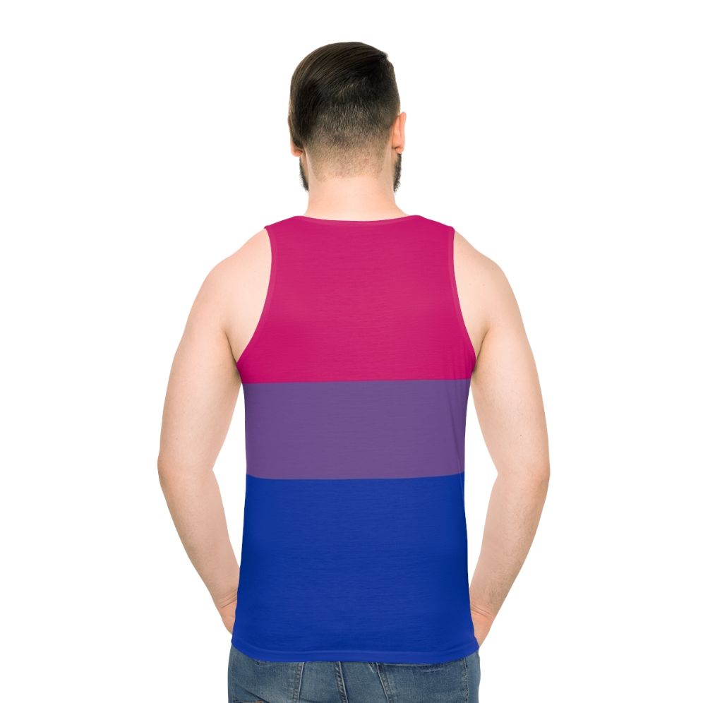 Bisexual pride flag unisex tank top - men back