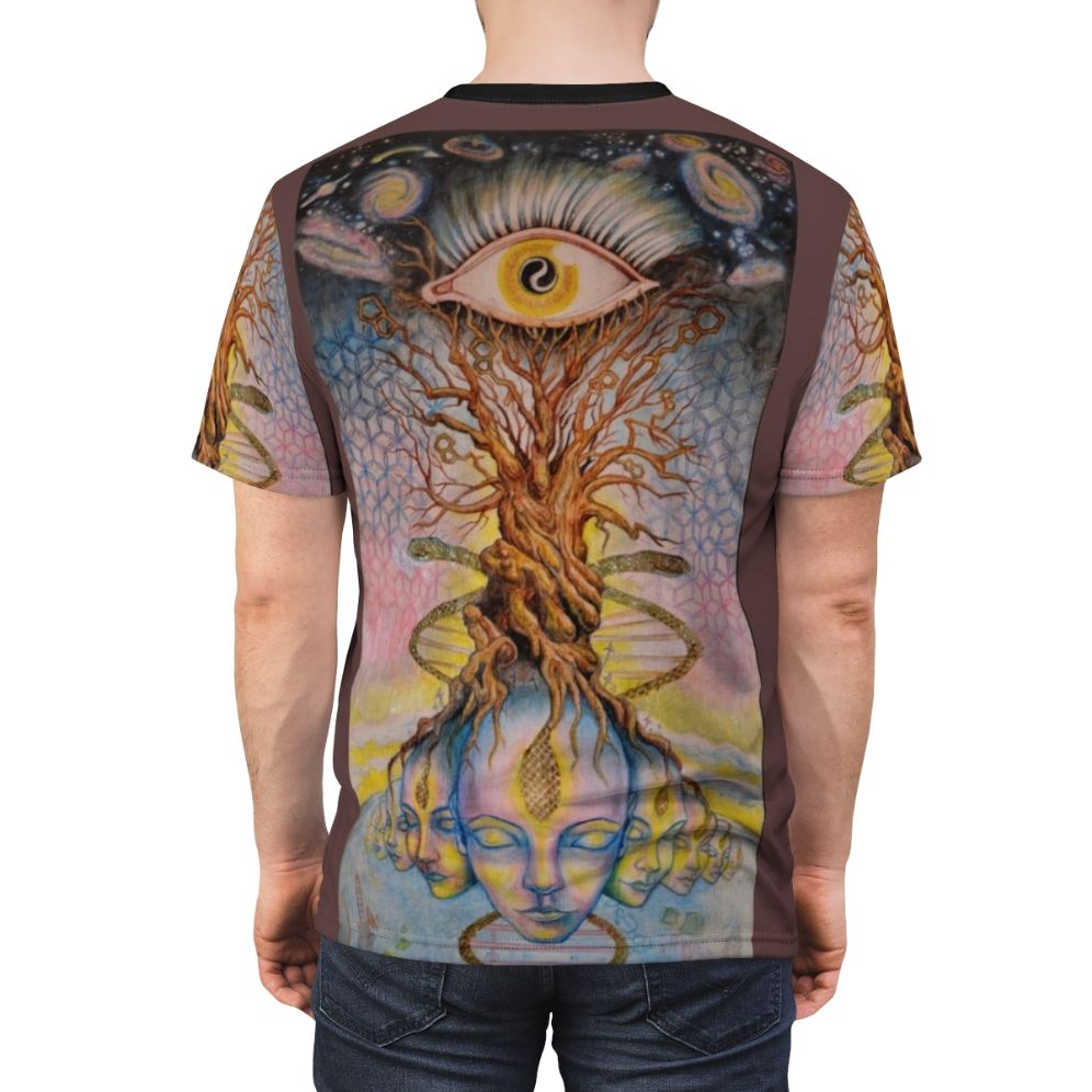 Pineal gland t-shirt with visionary art design - men back