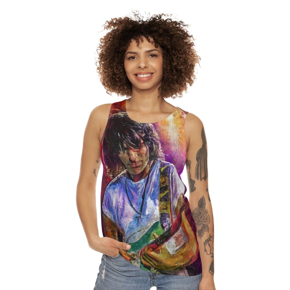 Jeff Beck art unisex tank top - women