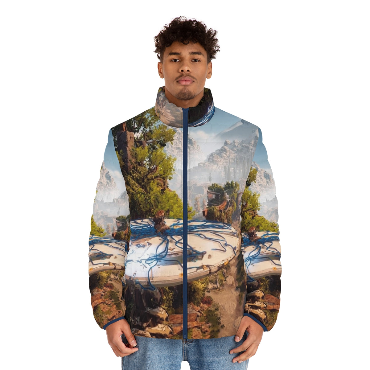 Aloy Watercolour Puffer Jacket - Officially Licensed Horizon Zero Dawn Outerwear - men front