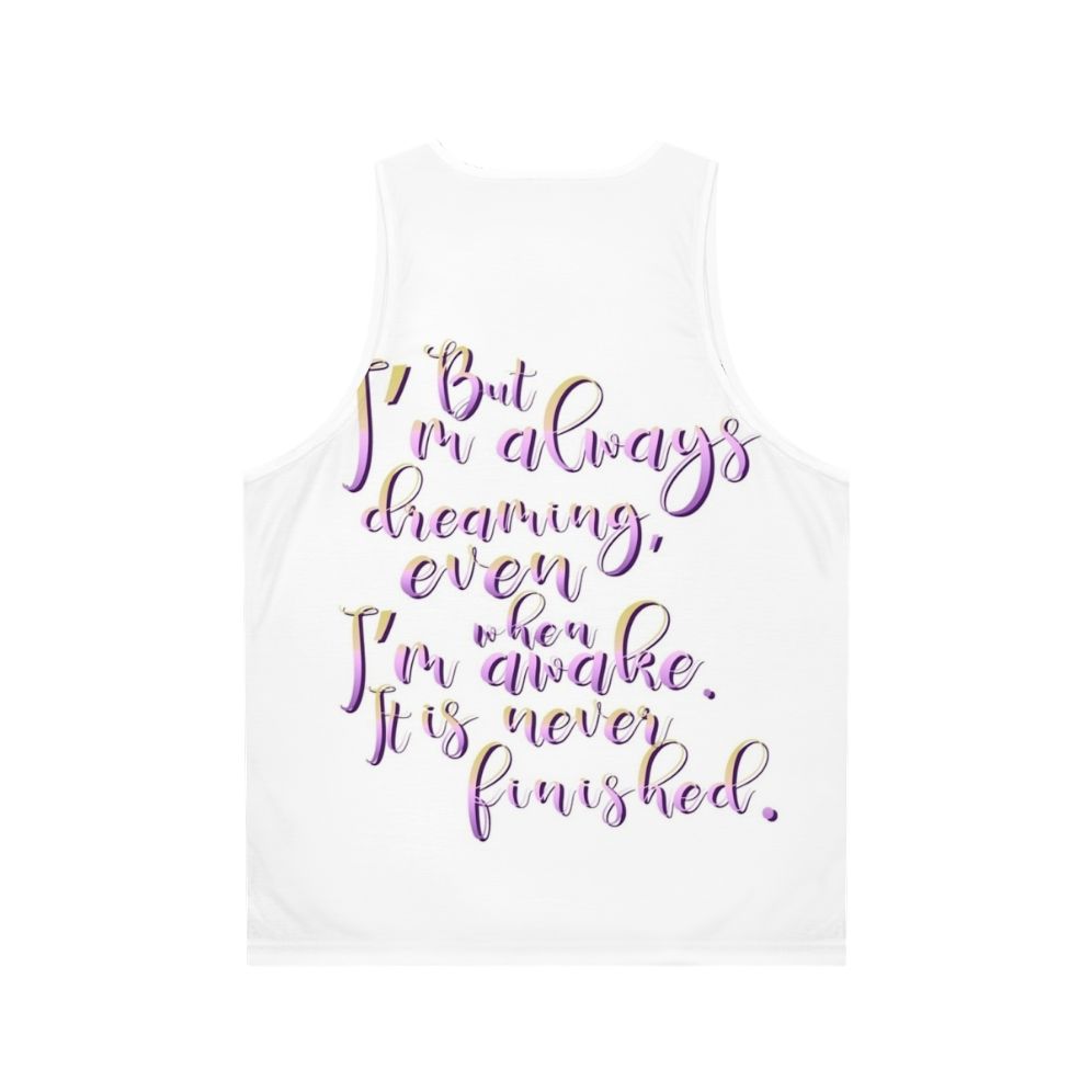 Unisex "The Last Unicorn" movie quote tank top - Back