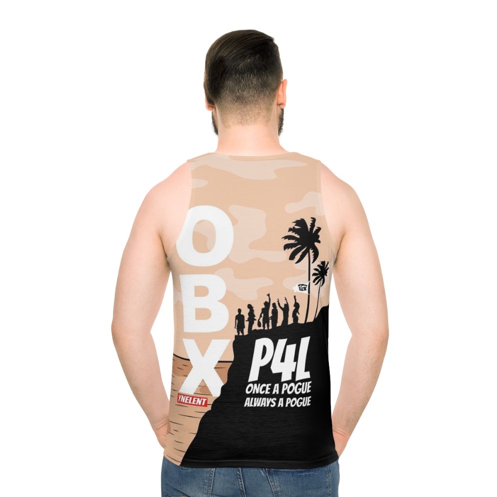 Outer Banks Poguelandia Themed Unisex Tank Top - men back