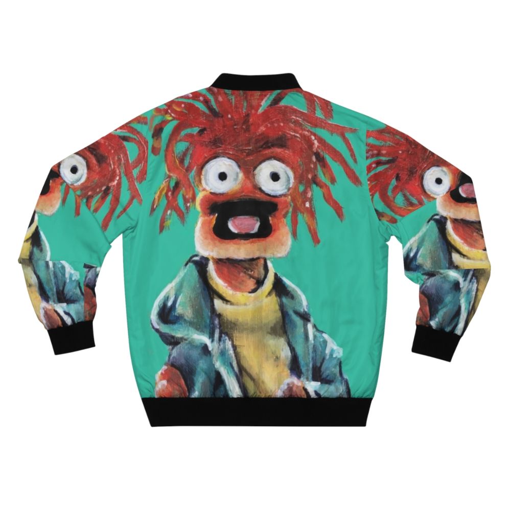 Pepe the King Prawn Muppets fan art bomber jacket design - Back