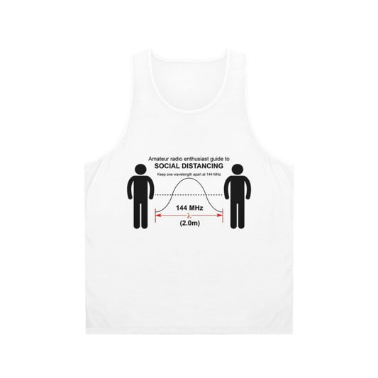 Amateur radio social distancing unisex tank top