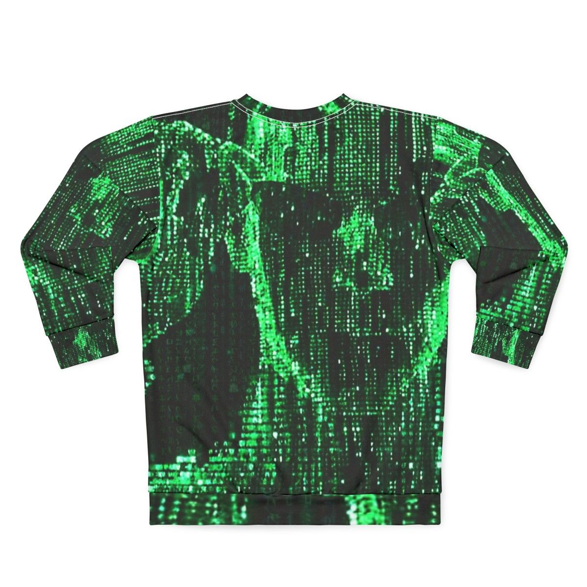 Matrix Sweatshirt featuring digital rain and classic sci-fi design - Back