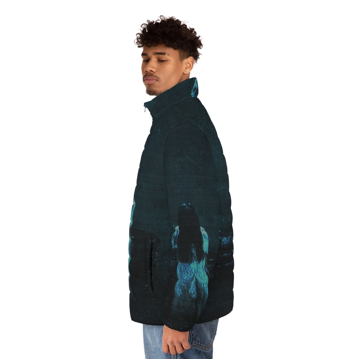 The Ring Puffer Jacket - Horror-inspired fashion with a stylish twist - men side left