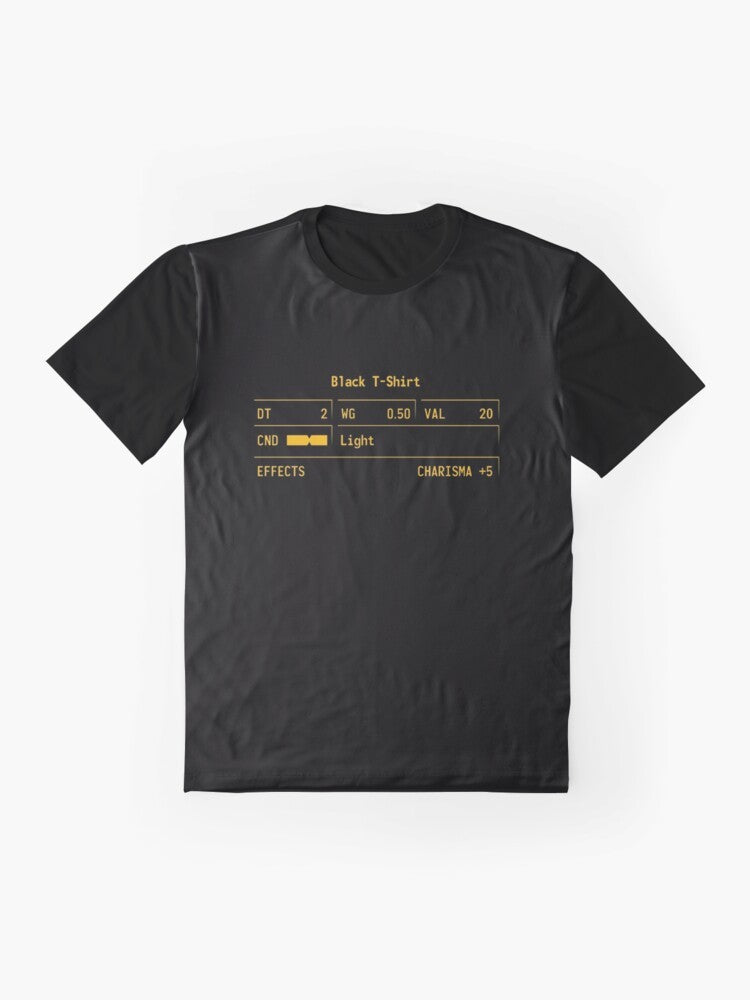 Fallout New Vegas Black Graphic T-Shirt - Flat lay