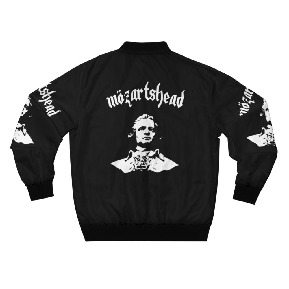 Vintage-inspired bomber jacket with Mozart and classical music design - Back