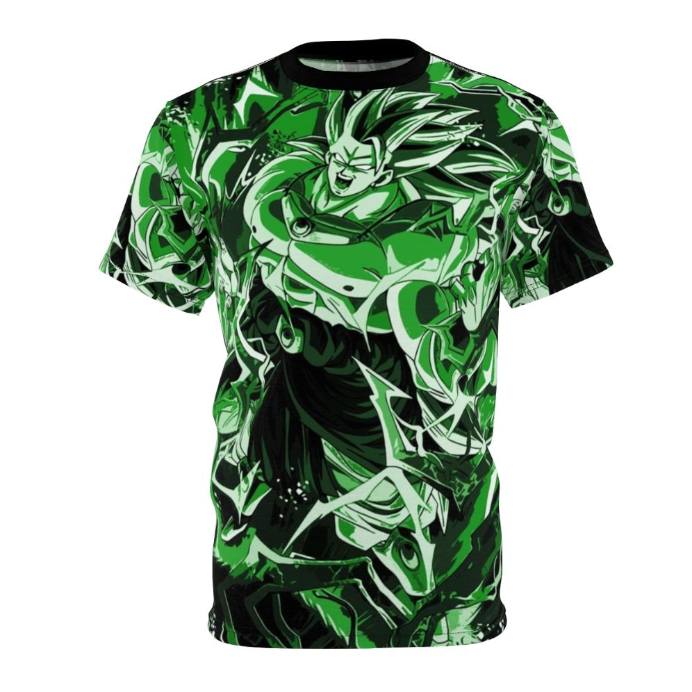 Broly-inspired anime t-shirt featuring the powerful Saiyan warrior