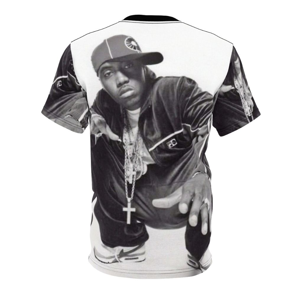 Nas inspired photoshoot graphic tee, featuring artistic imagery of the acclaimed rapper - Back