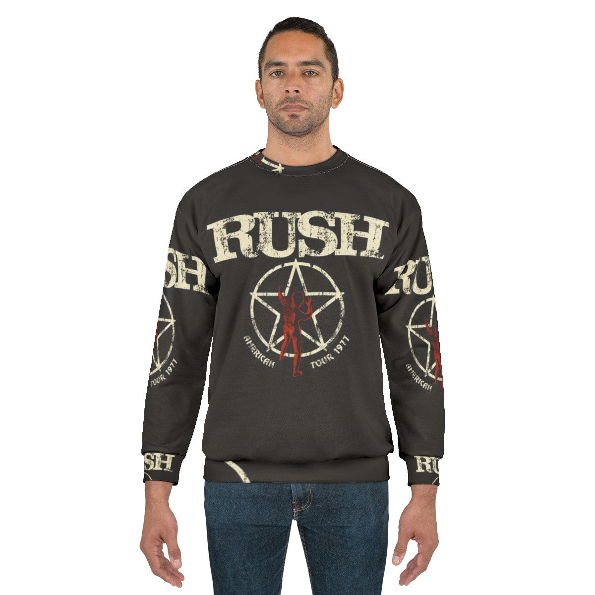 Rush American Tour 1977 Heavy Metal Band Sweatshirt - men