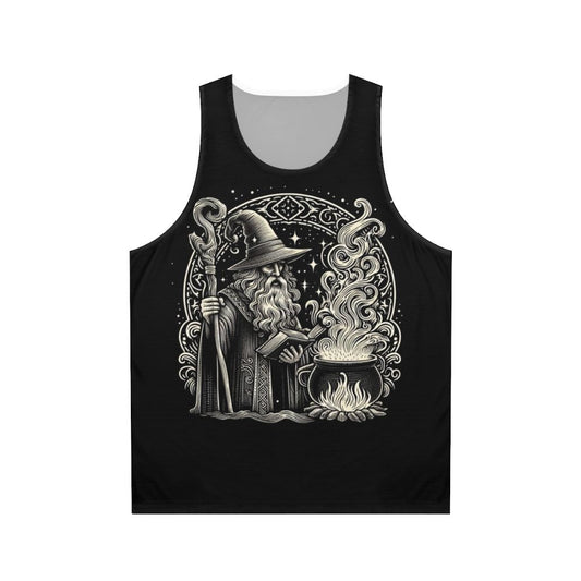 Wizard unisex tank top with magical design