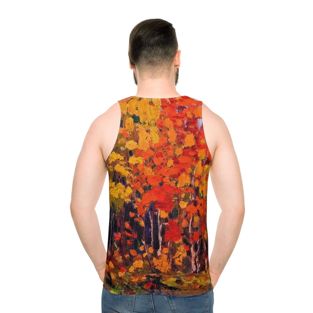 Tom Thomson Autumn Wood Unisex Tank Top - men back