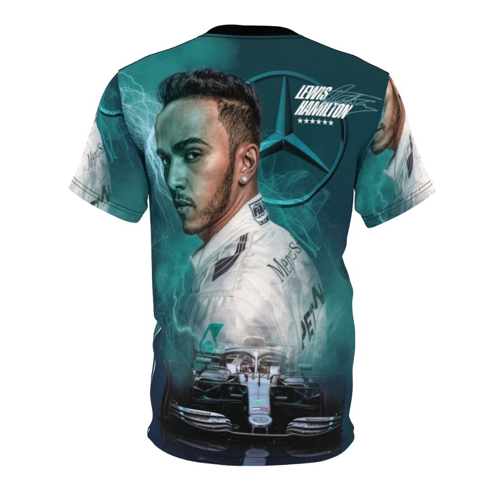 Formula 1 racing inspired t-shirt with Lewis Hamilton design - Back