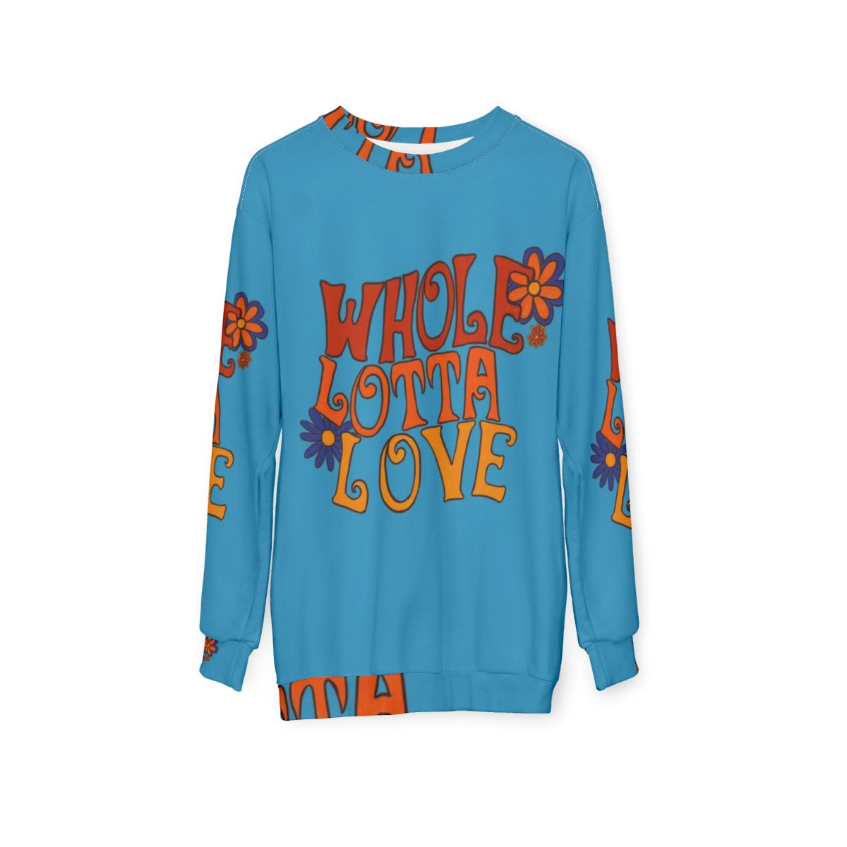 Led Zeppelin Inspired 'Whole Lotta Love' Retro Sweatshirt - hanging