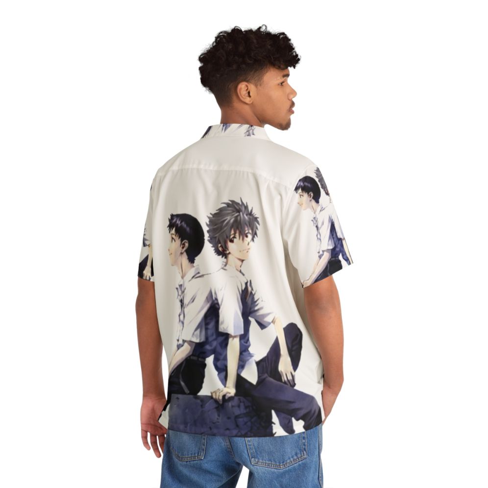 Kawoshin Anime Couple's Hawaiian Shirt - People Back