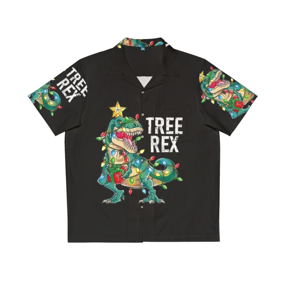 Christmas Dinosaur Tree Rex Hawaiian Shirt