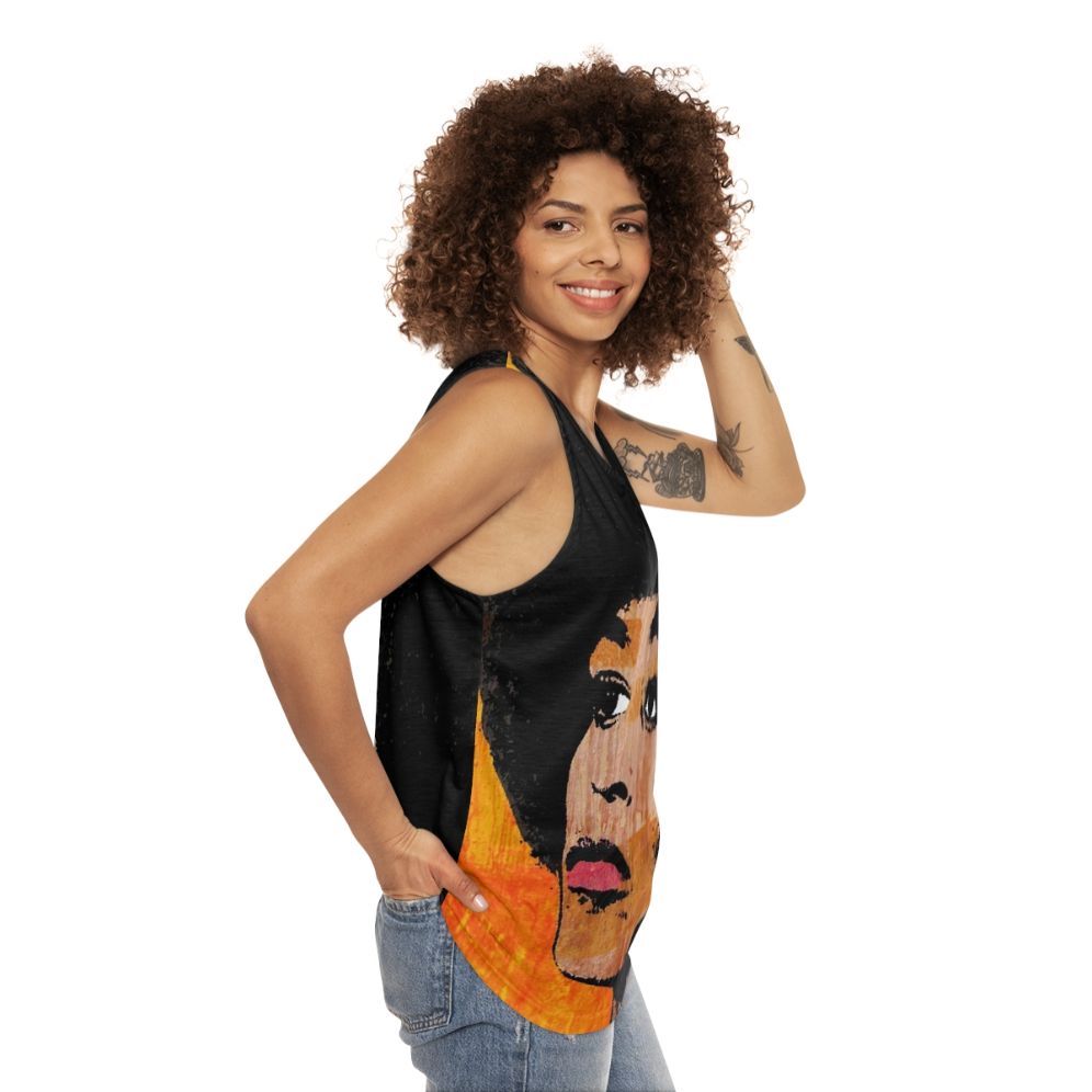 Angela Davis Unisex Tank Top - women side